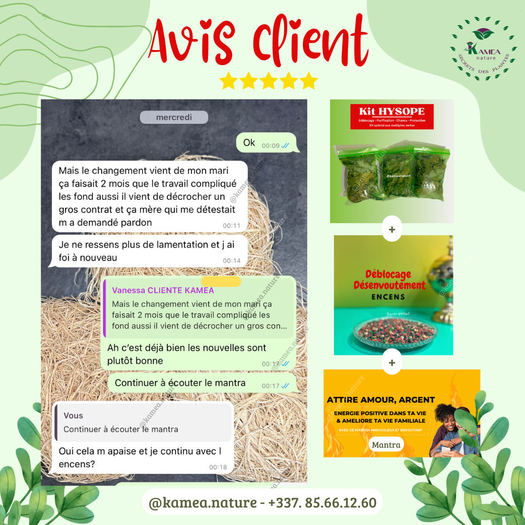 Kit d’HYSOPE Feuilles- purification - protection - chance - Deblocage