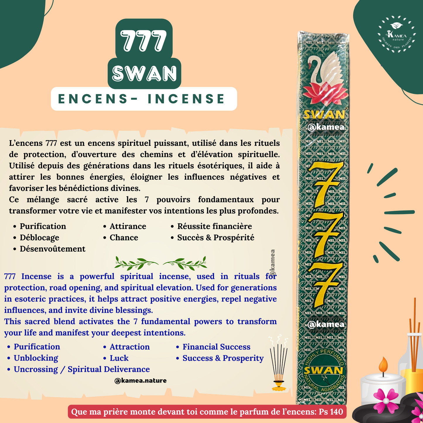 Encens spirituel 777 - SWAN
