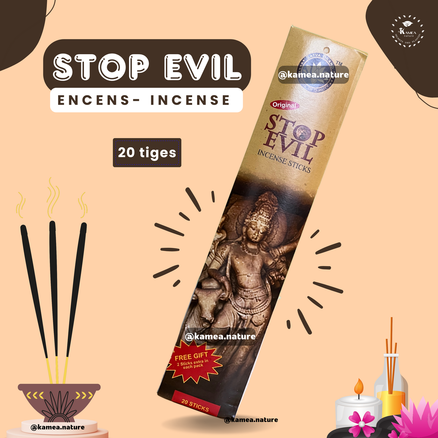 Encens STOP EVIL - BLOQUE LES MAUVAIS ESPRITS