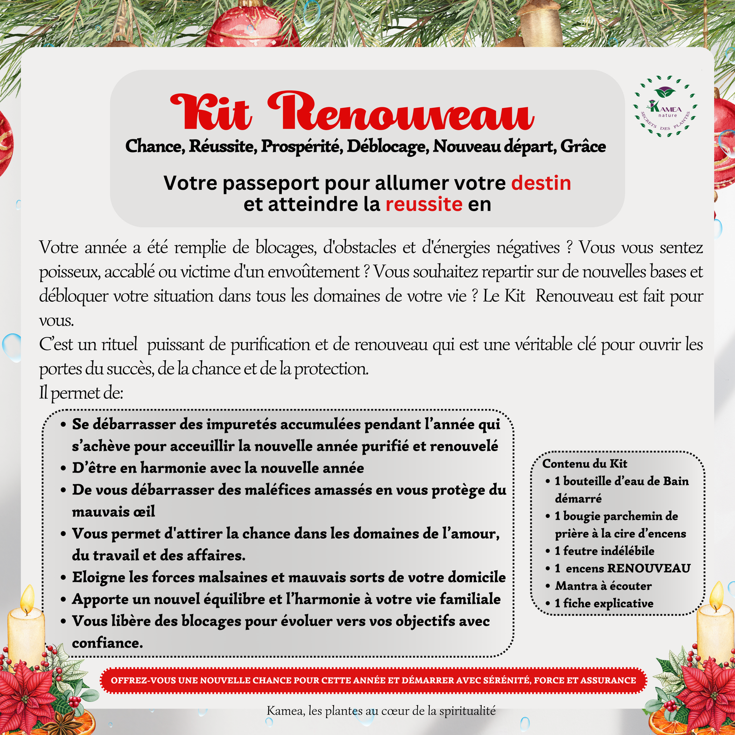 Kit Renouveau Année 2025- Chance - Prospérité - Déblocage - Nouveau départ - Grace