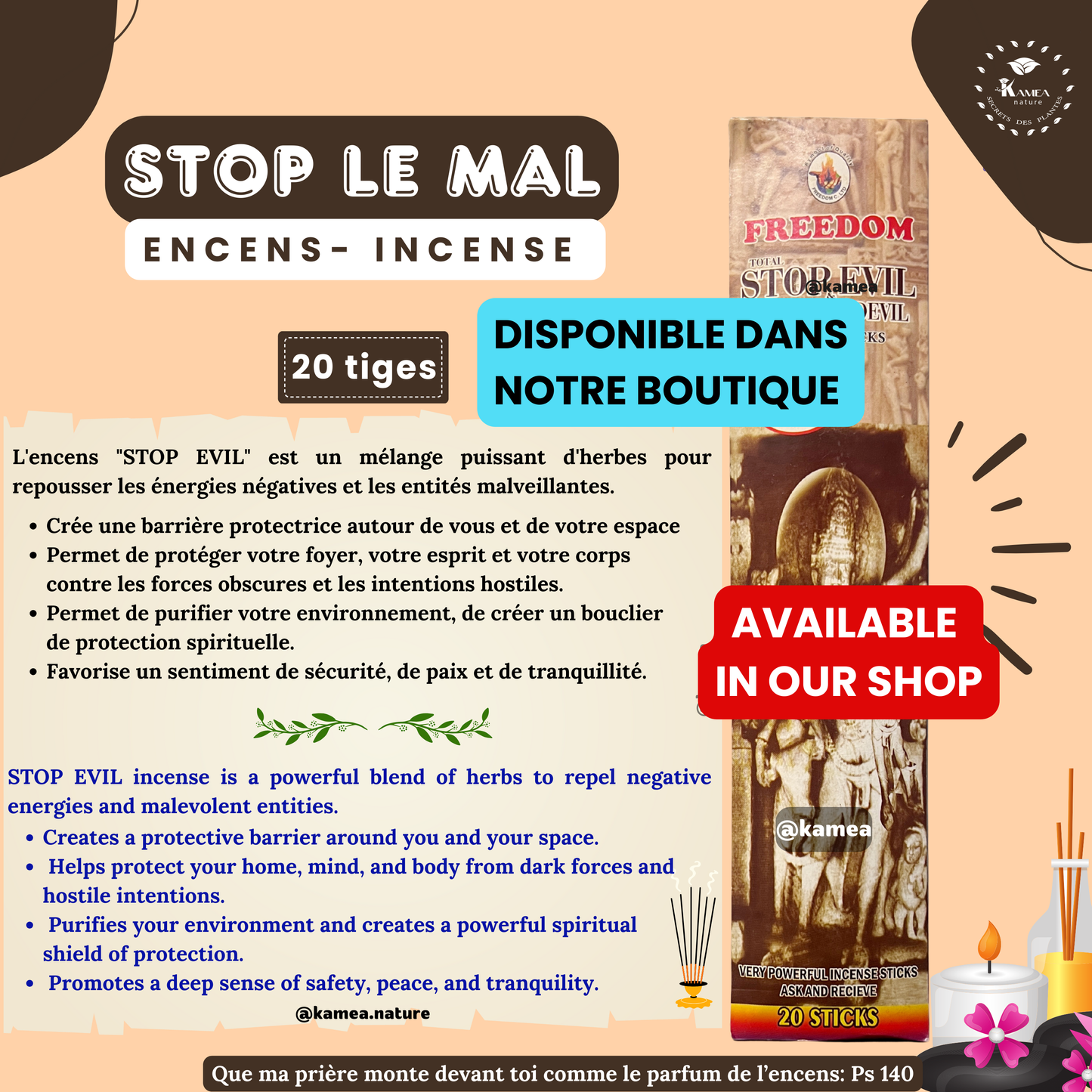 Parfum Stop Evil - 50ml - Parfum spirituel