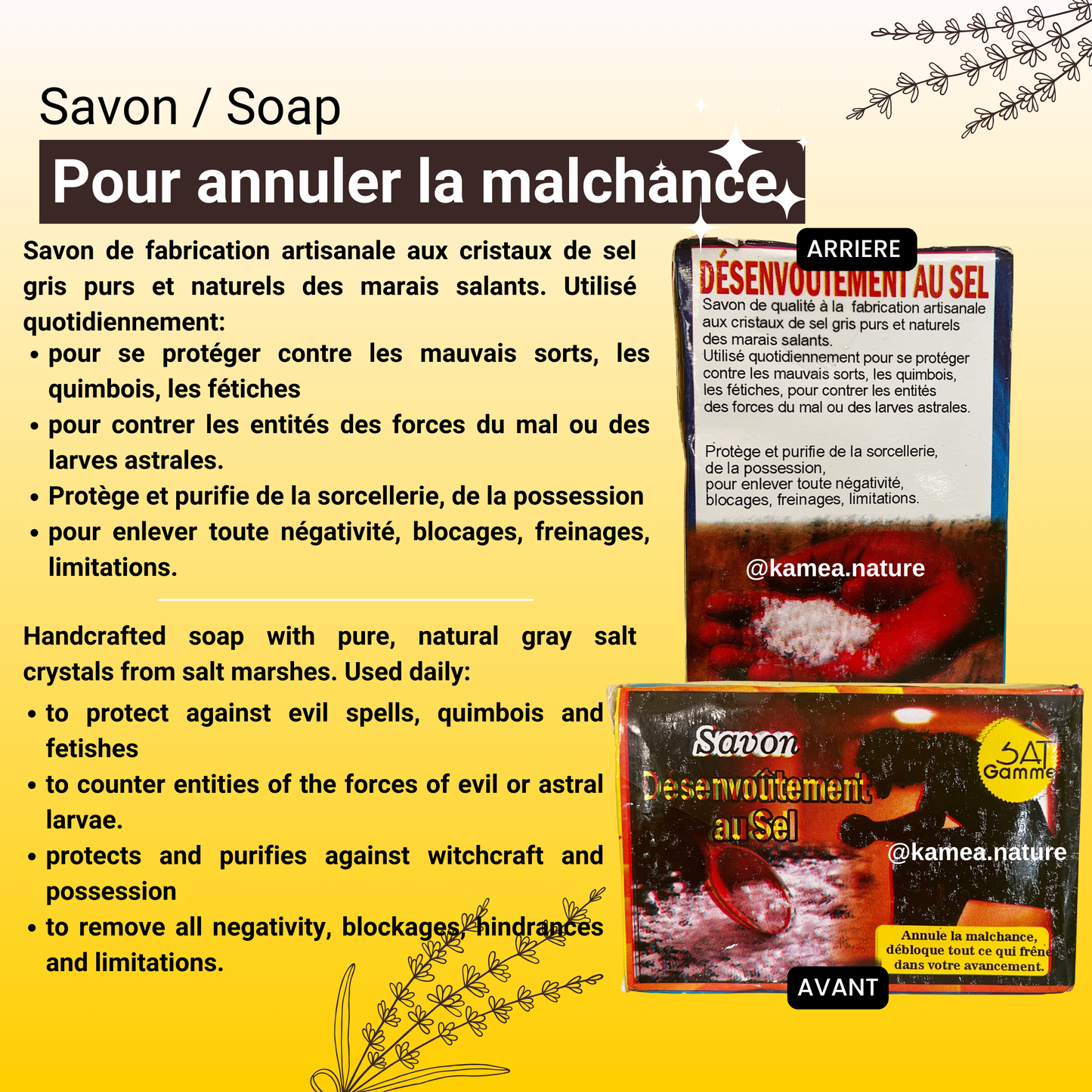 Savon desenvoutement au sel - savon spirituel