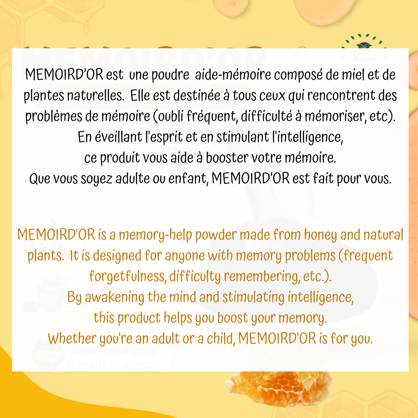 Poudre Aide memoire - MEMOIRd’or