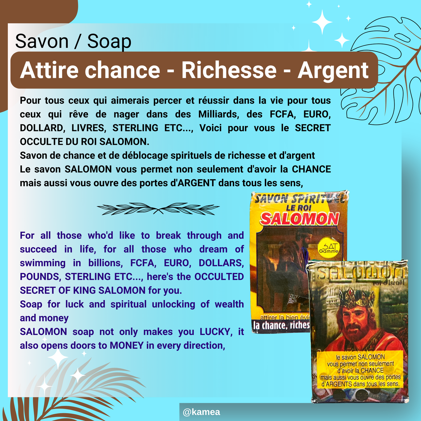 Savon roi Salomon - Savon spirituel puissant