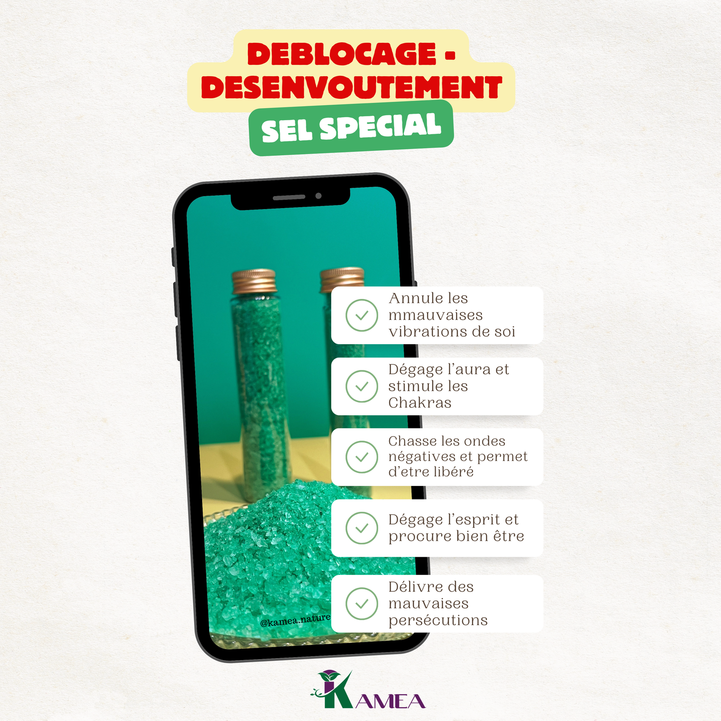 Sel vert spécial Désenvoutement Deblocage
