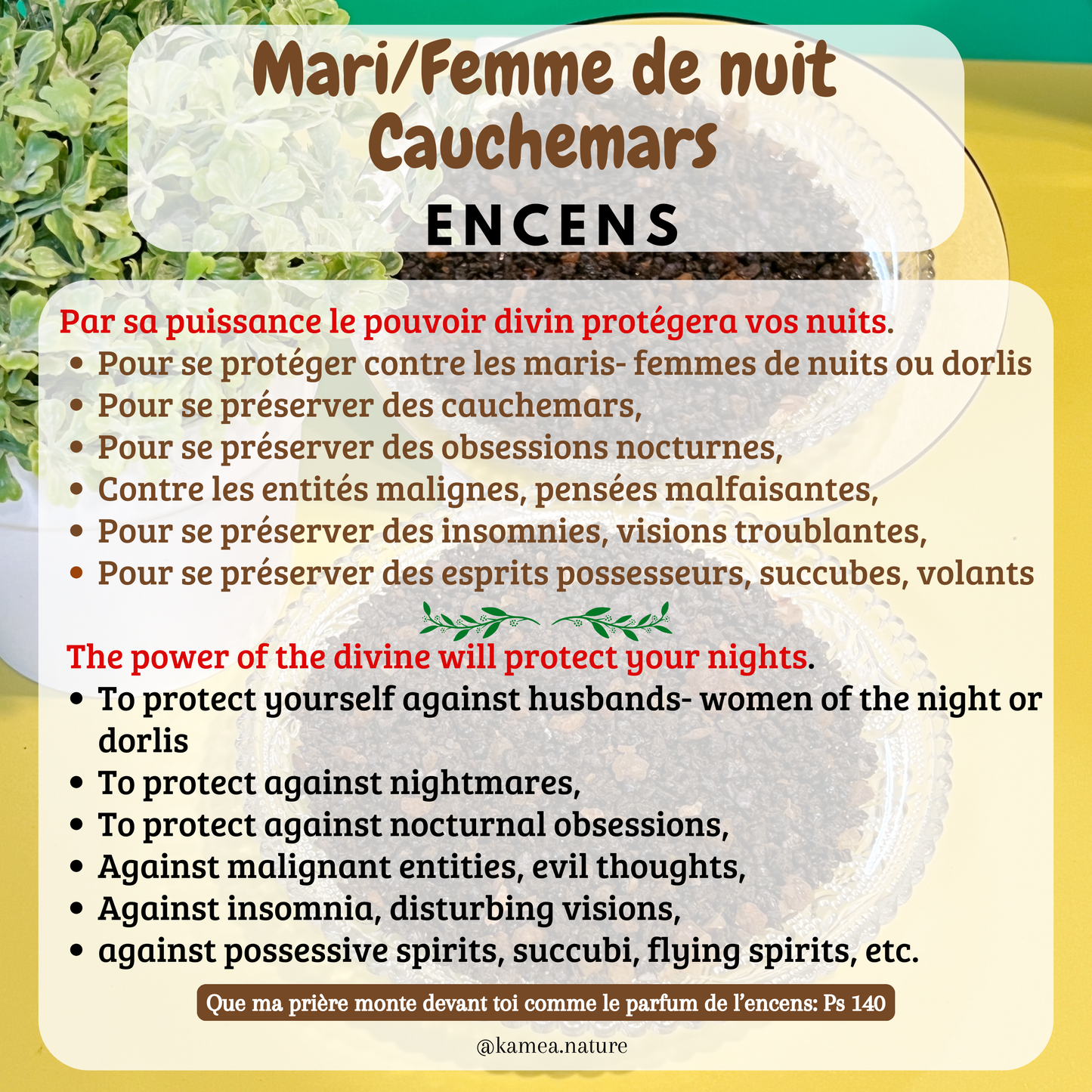 Encens Spécial MARI FEMME de NUIT - CAUCHEMARS