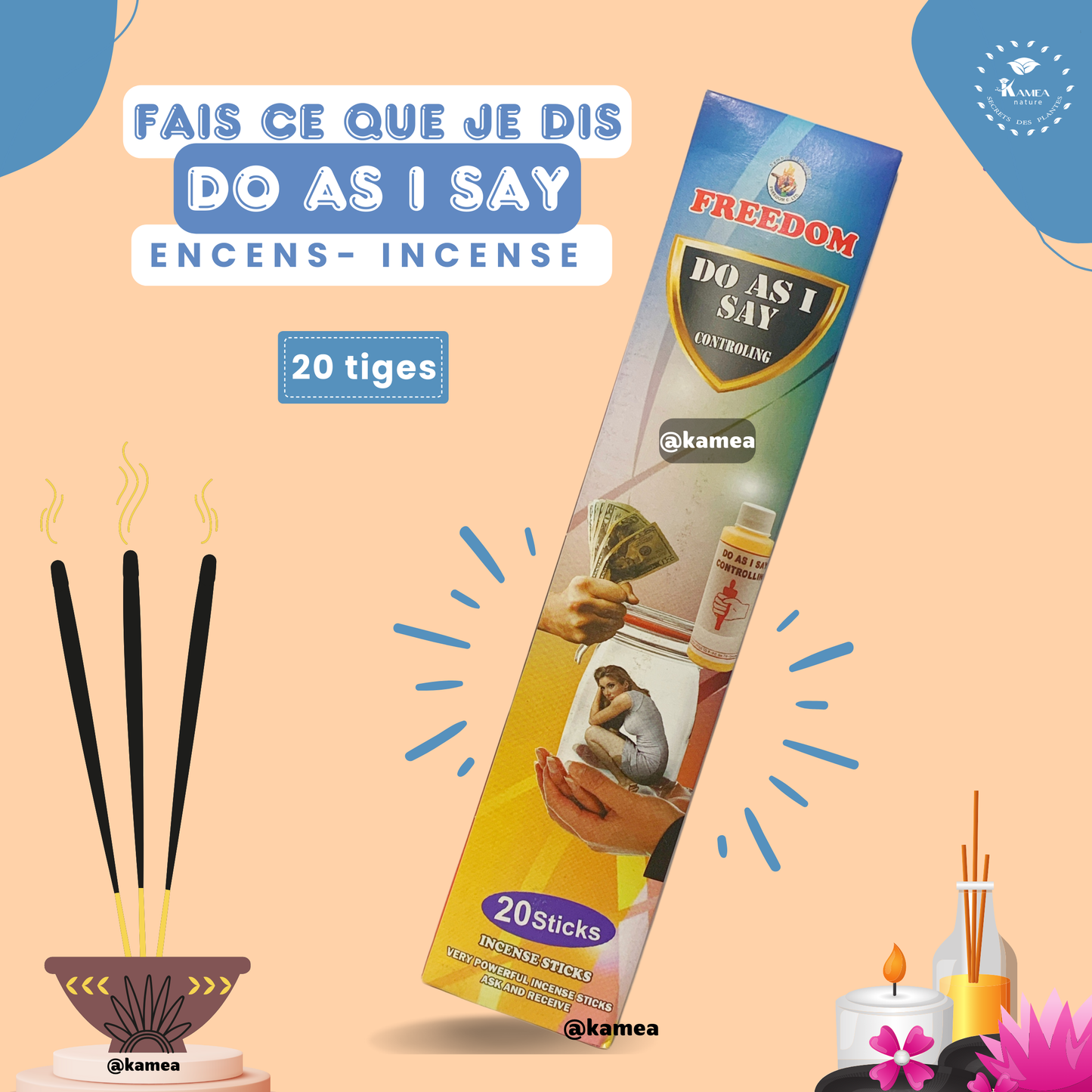Kit spirituel DO AS I SAY - Fais ce que je dis - Encens + Savon + Parfum 50ml
