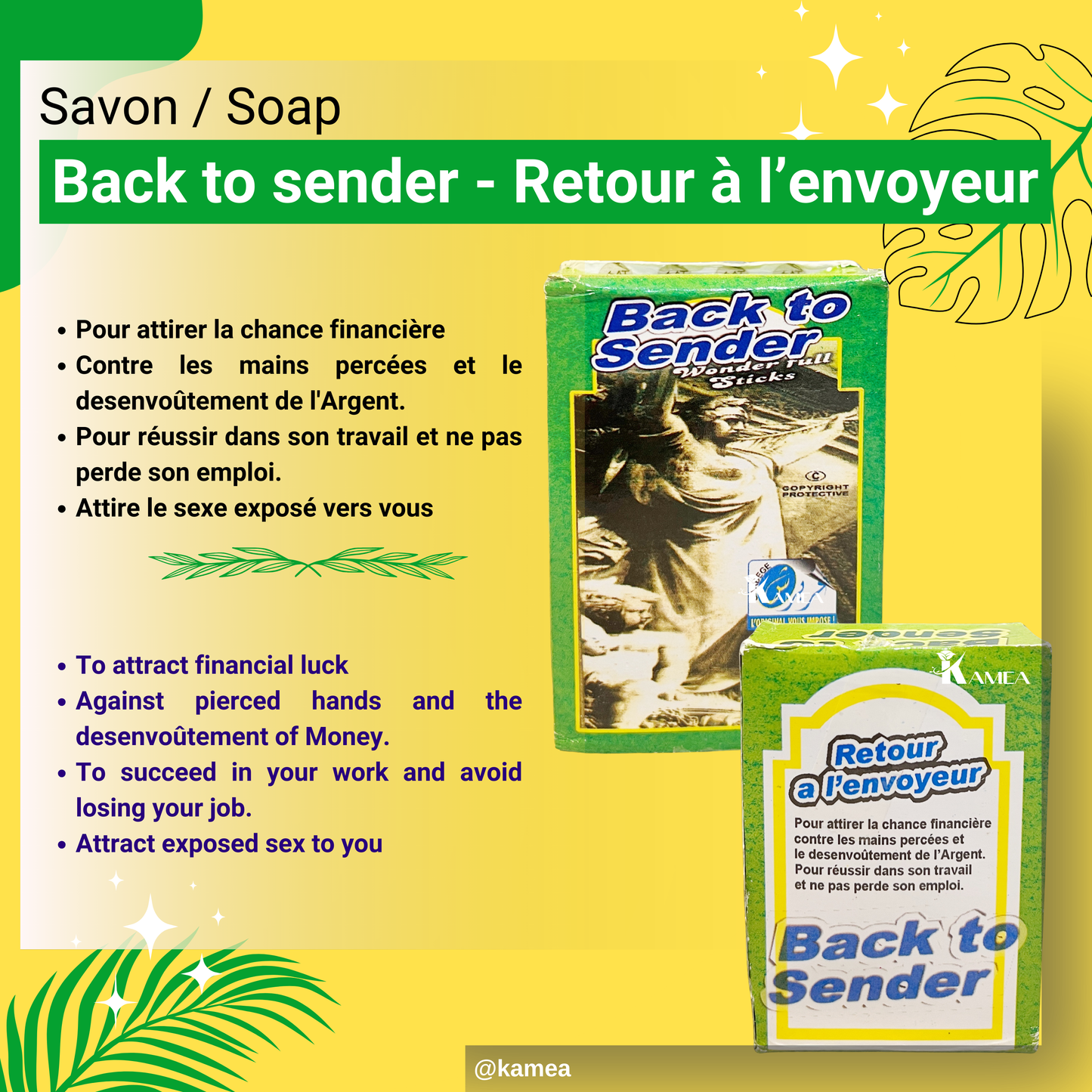 Savon BACK TO SENDER - Retour à l’envoyeur - Savon spirituel
