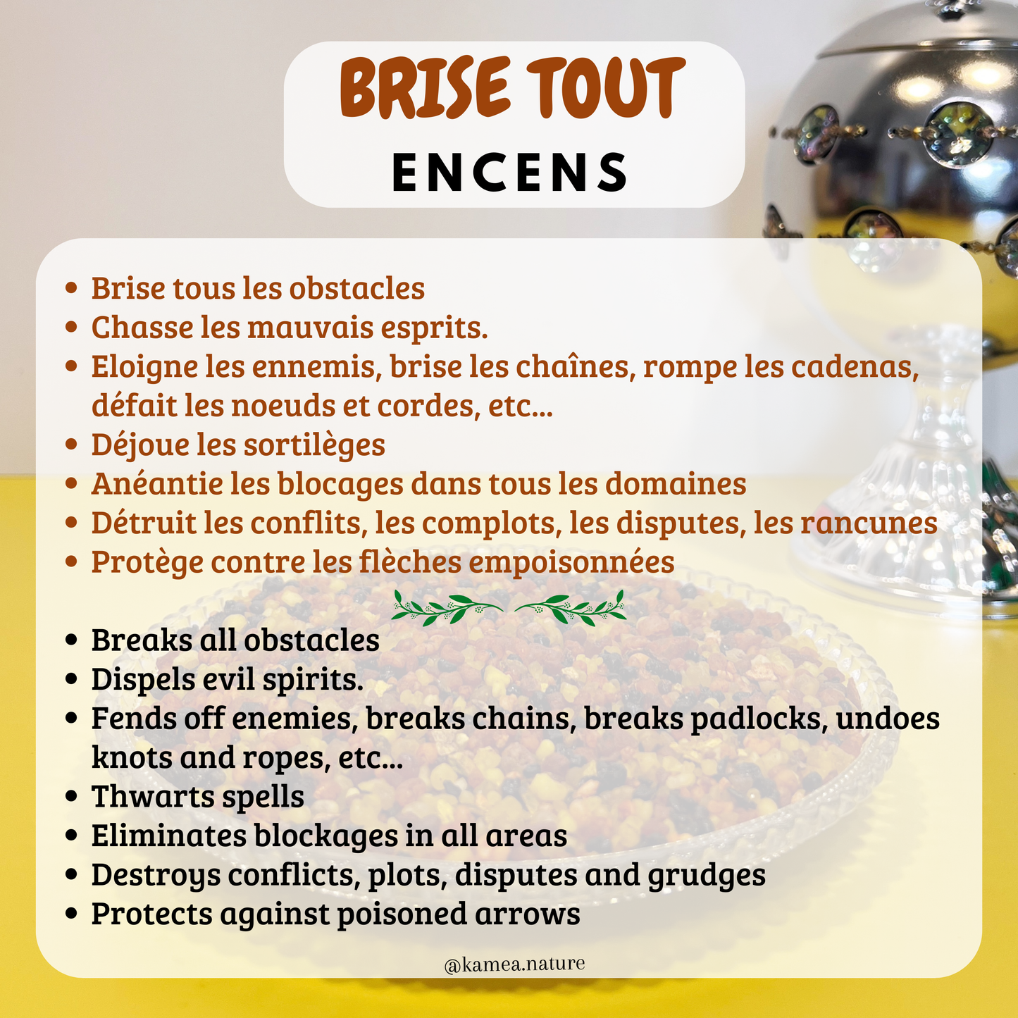 Encens Spécial BRISE TOUT - Déblocage total