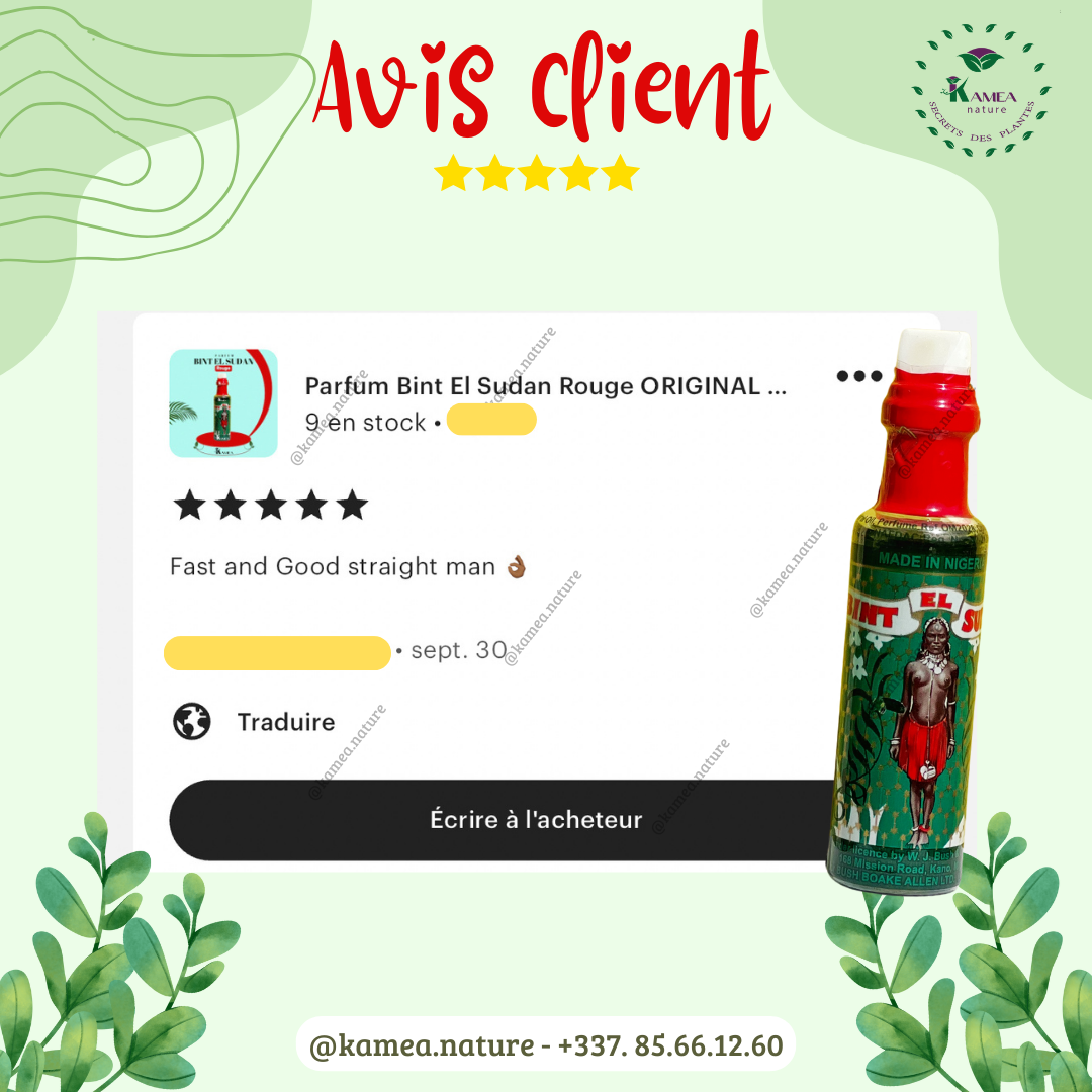 Parfum Bint El Sudan Rouge et Vert - Lot de 2 ORIGINAL - Parfum spirituel bintou - pour rituel 45x2 contenu (12ml*2)