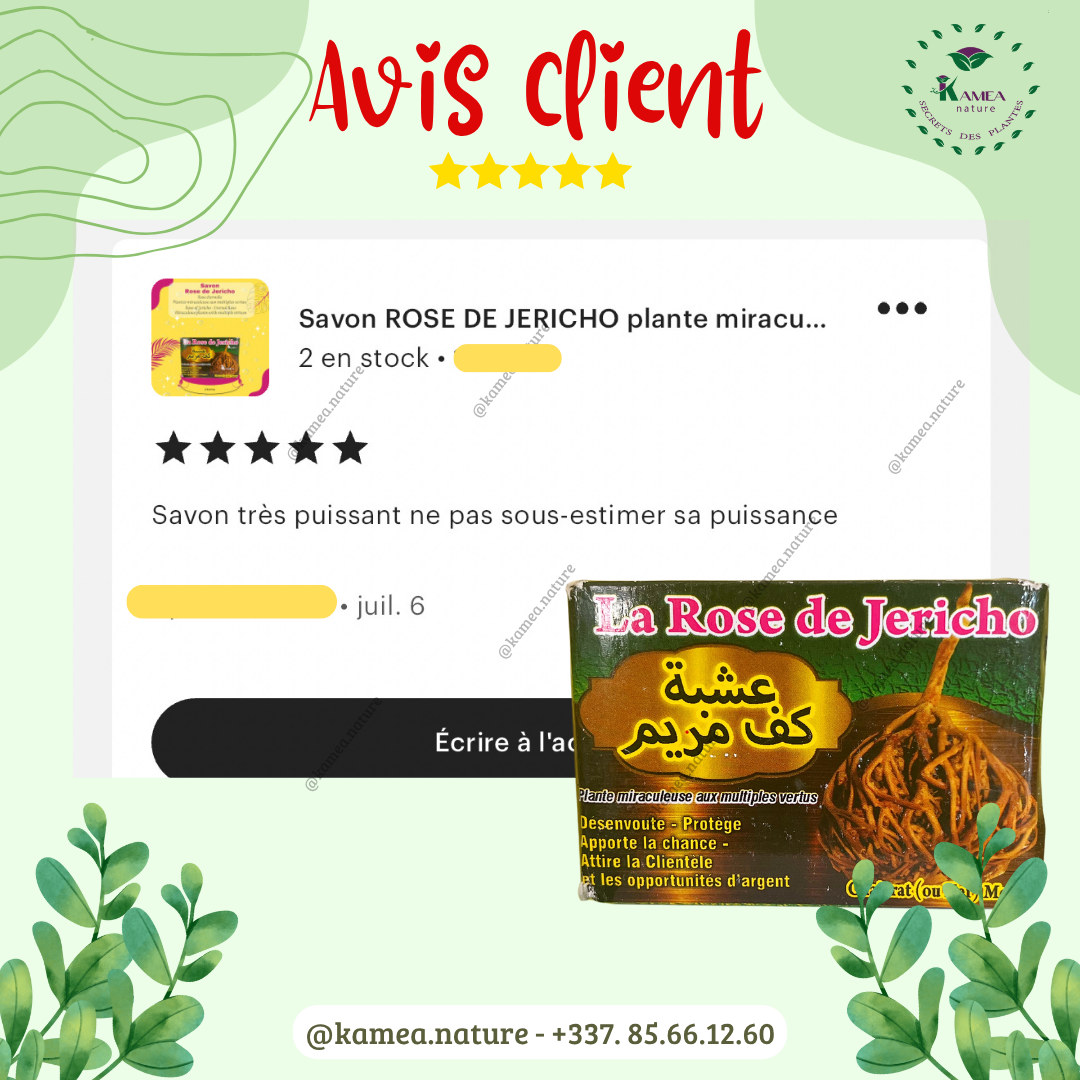 Savon ROSE DE JERICHO plante miraculeuse savon spirituel