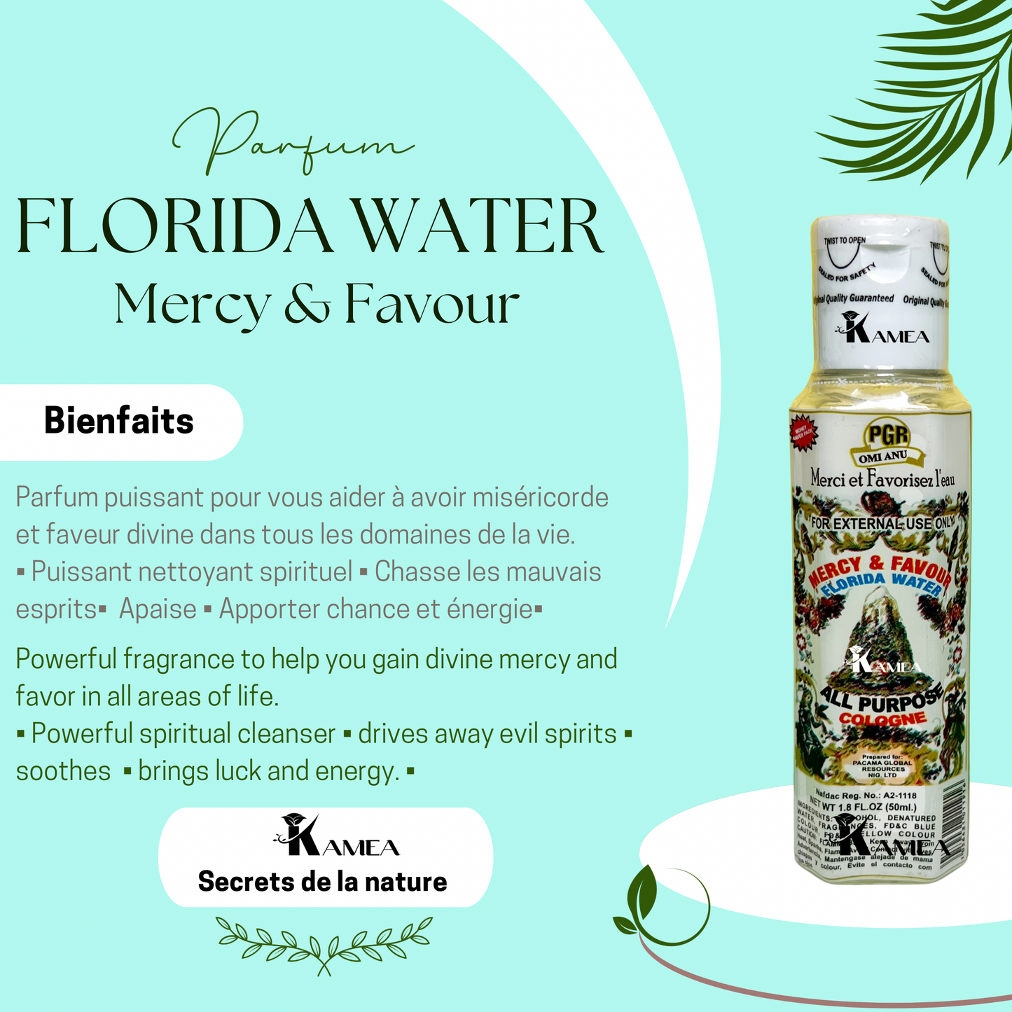 Parfum FLORIDA WATER - Mercy and Favour - 50ml - Parfum Spirituel