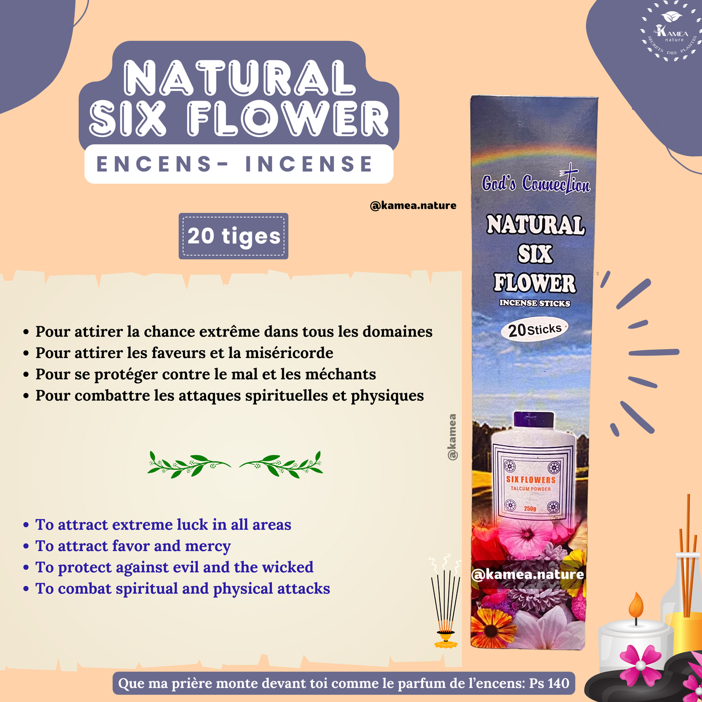 Encens spirituel Six Flowers - CHANCE EXTREME
