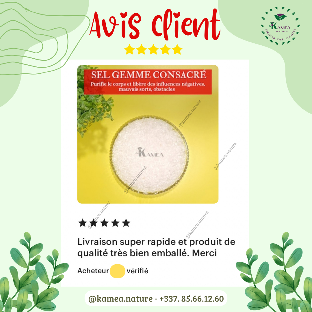 SEL GEMME PUR CONSACRE / purification / protection / chance
