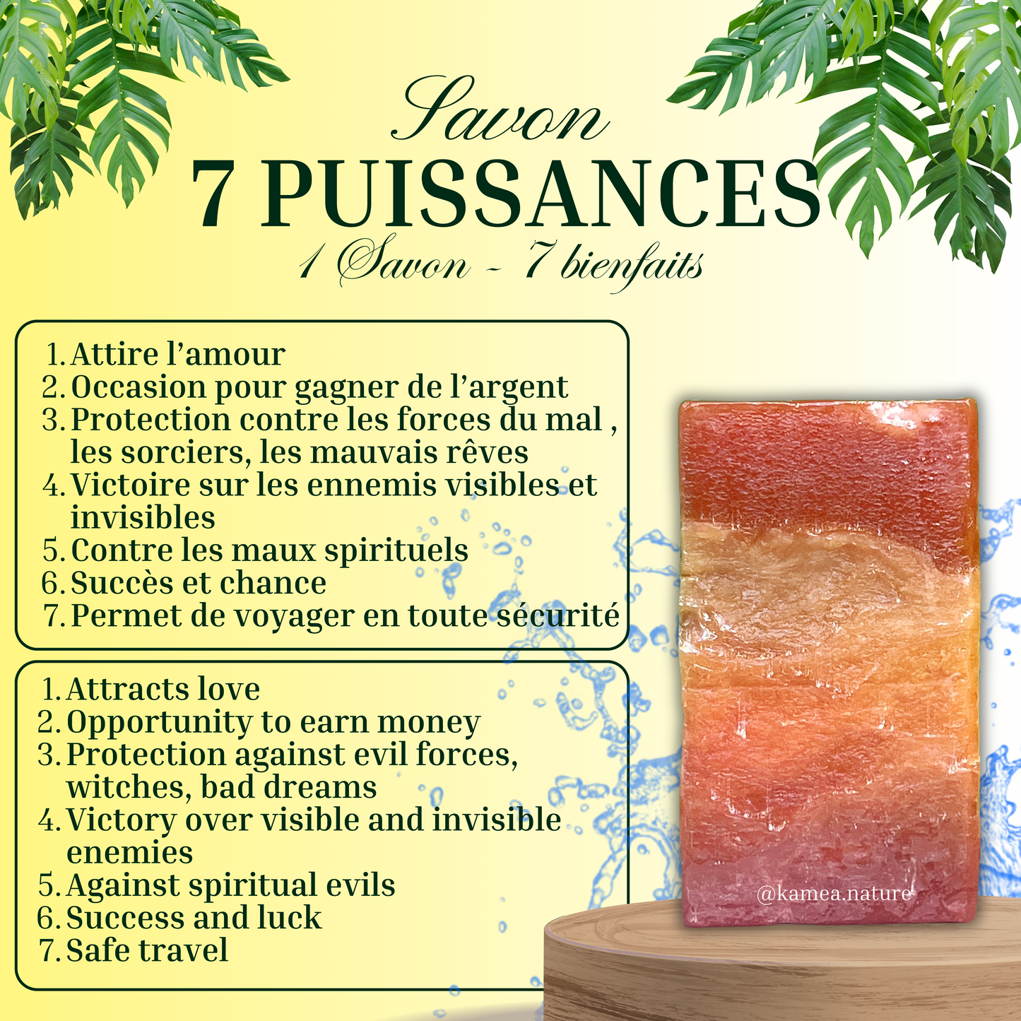 Savon 7 puissances - chance extrême- Savon spirituel