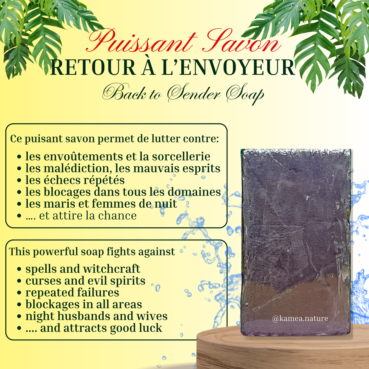 Savon retour à l’envoyeur - Savon spirituel