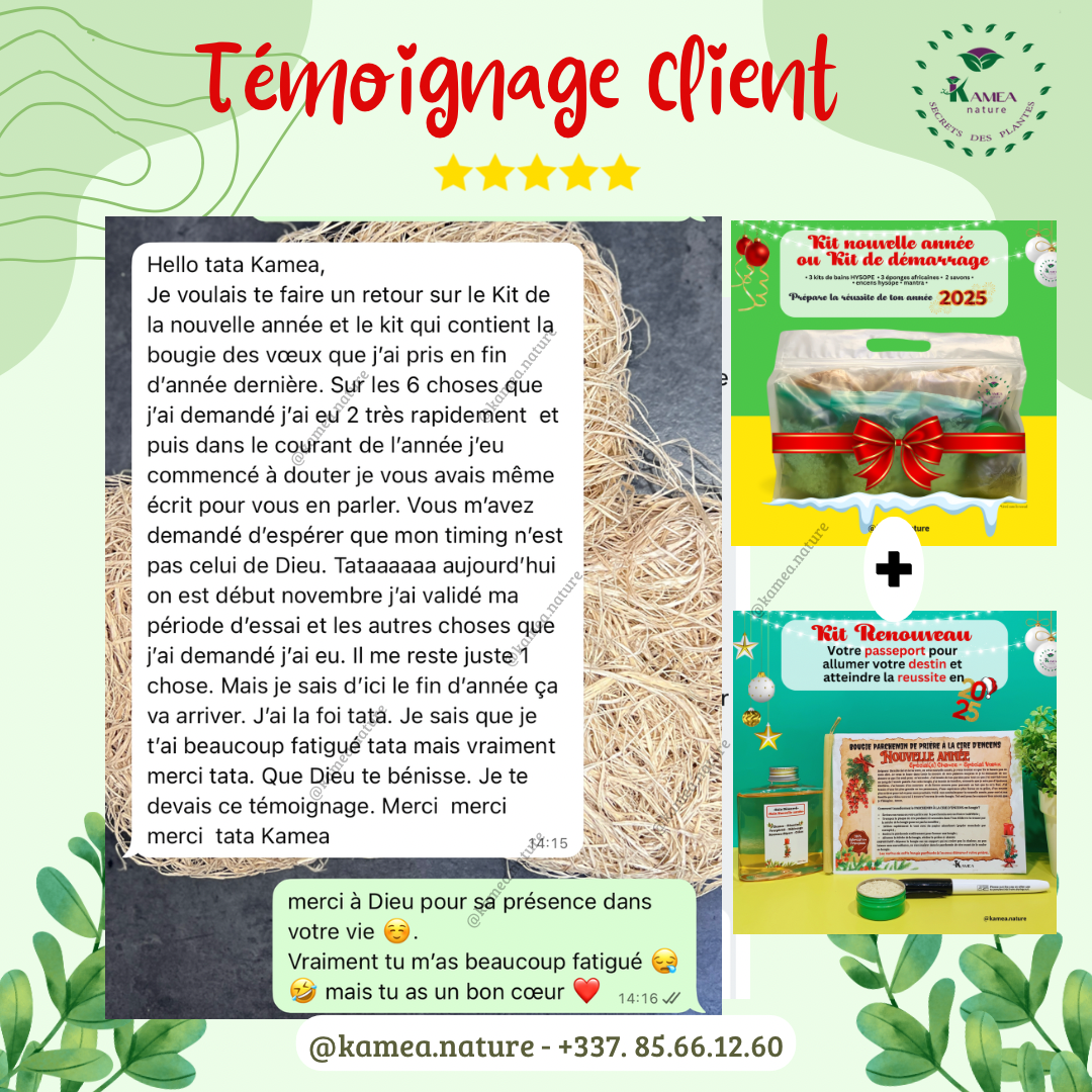 Kit de demarrage ou Kit nouvelle année - Année 2026 prospere- purification - protection - chance - Deblocage