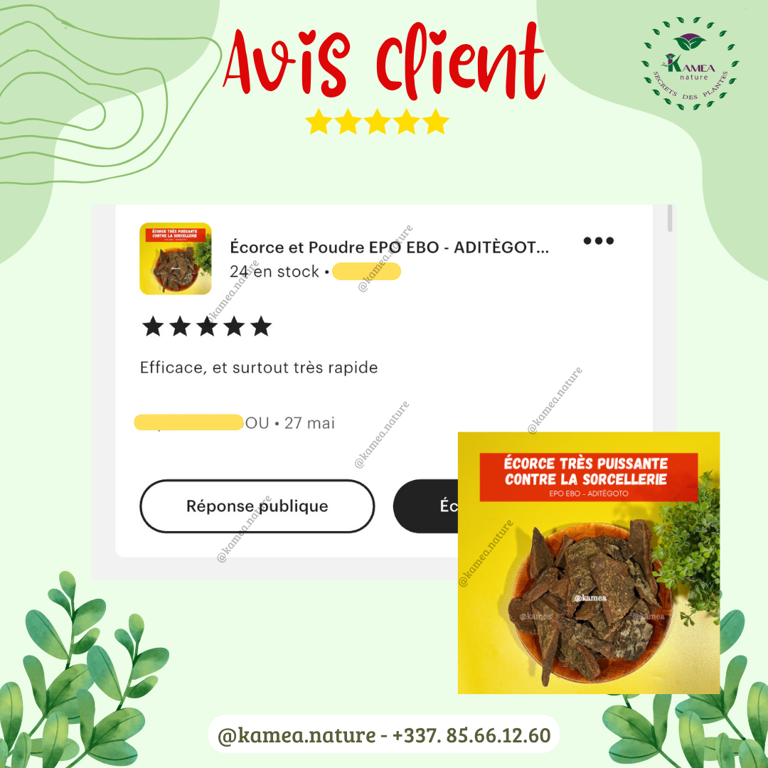 Puissante poudre ANTI-SORCELLERIE - EPO EBO - ADITÈGOTO
