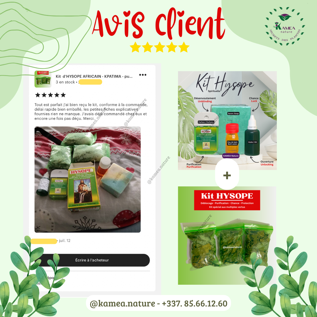 Kit d’HYSOPE Feuilles- purification - protection - chance - Deblocage