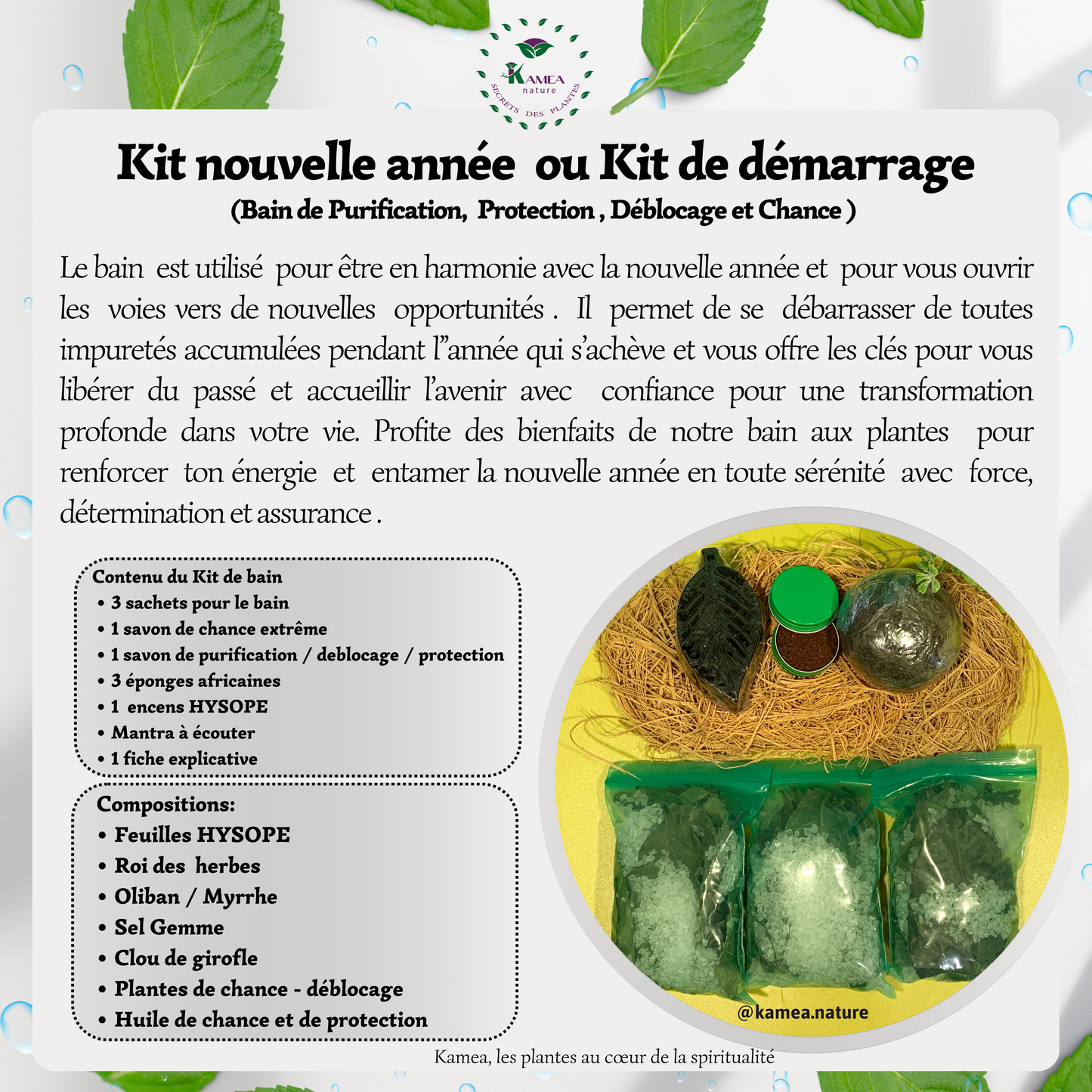 Kit de demarrage ou Kit nouvelle année - Année 2025 prospere- purification - protection - chance - Deblocage