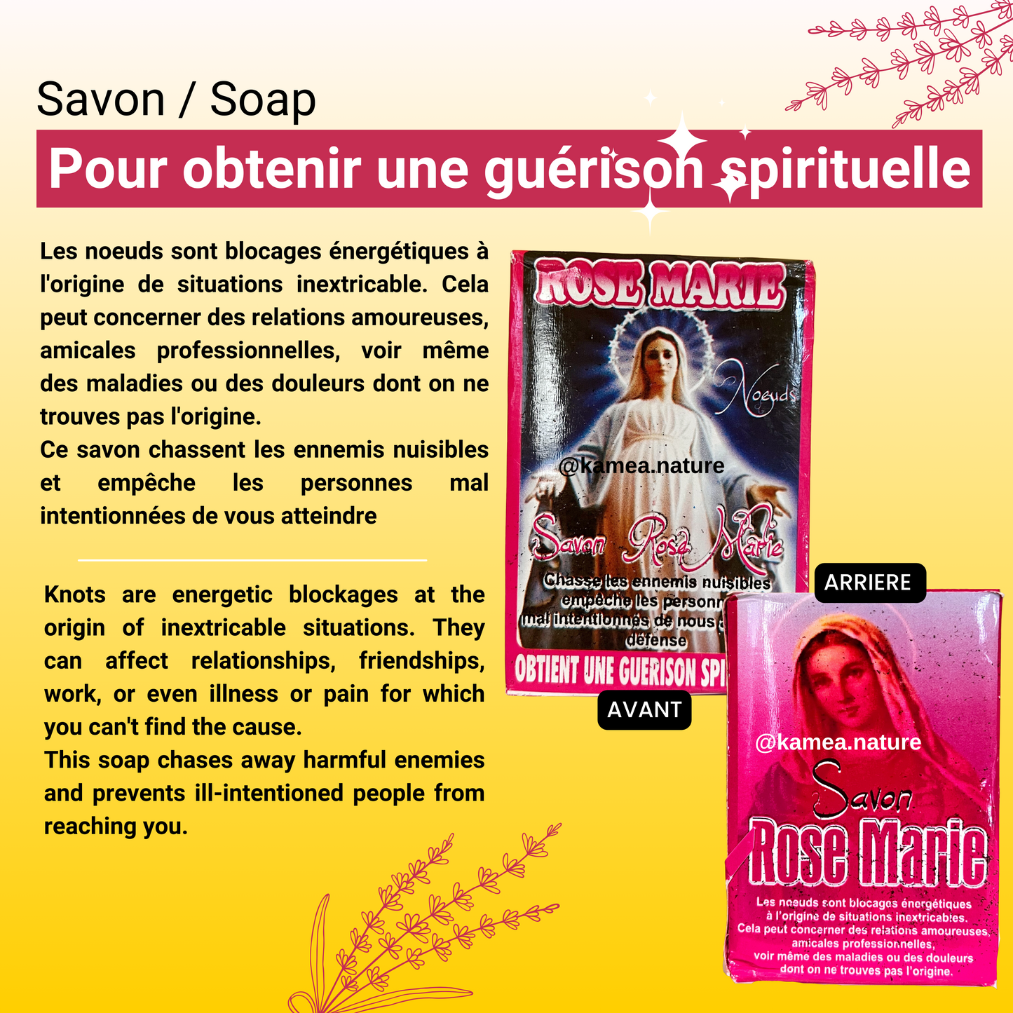 Savon Rose Marie - Savon spirituel