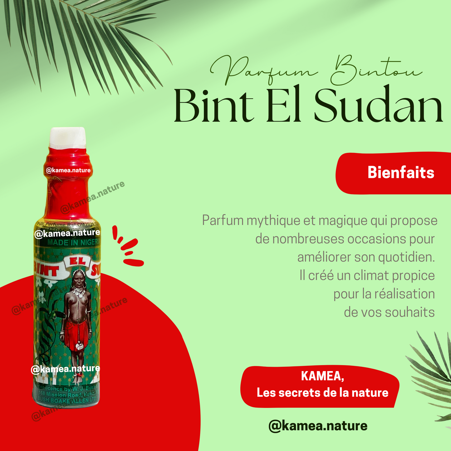 Parfum Bint El Sudan Rouge ORIGINAL 45gr contenu 12ml- Parfum spirituel bintou
