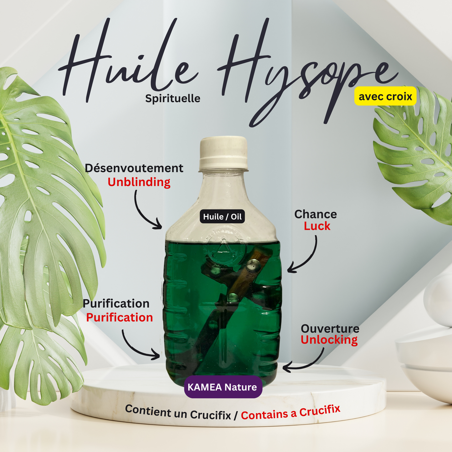 KIT spirituel HYSOPE Savon - Parfum - Huile - Déblocage - purification - chance - ouverture