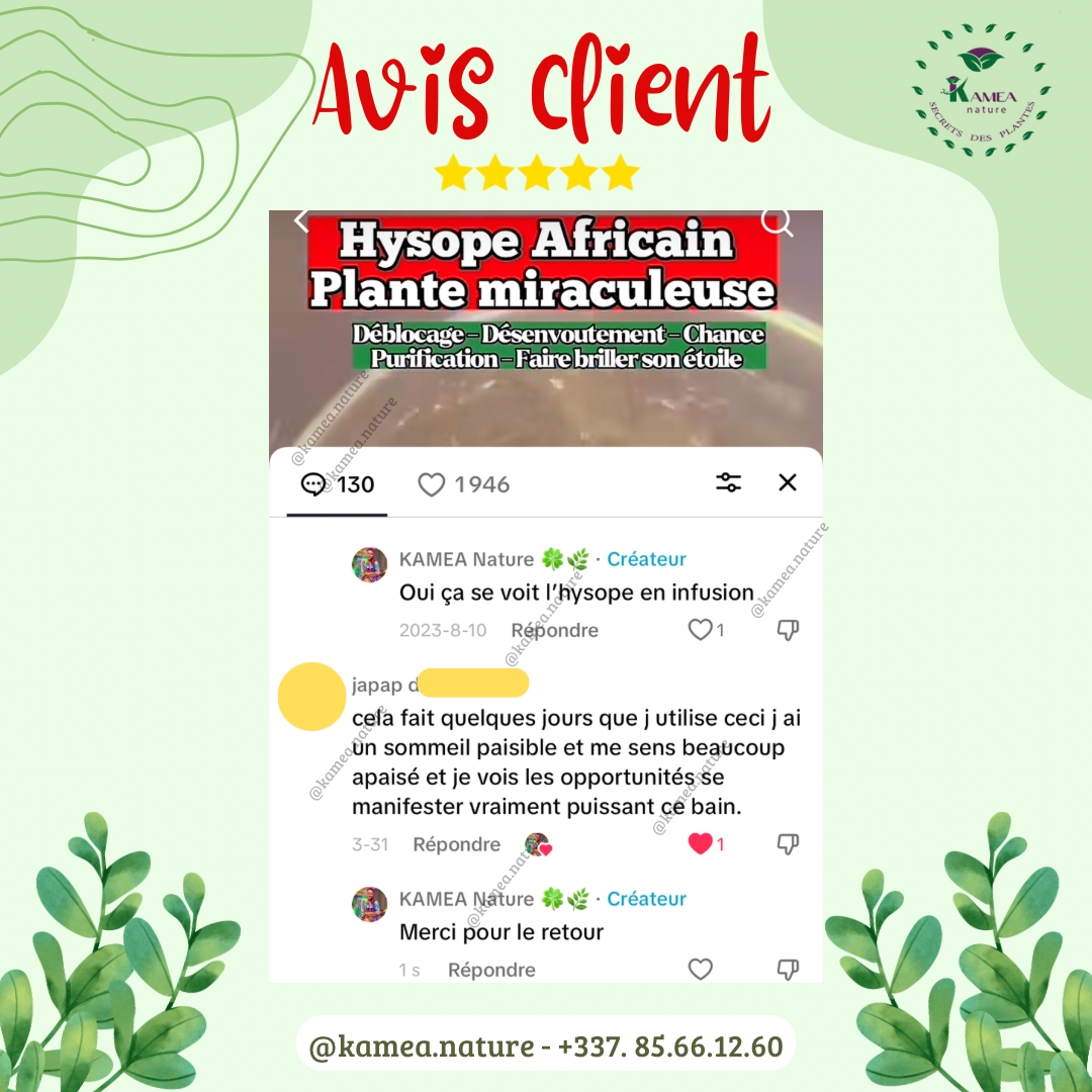 KIT spirituel HYSOPE Savon - Parfum - Huile - Déblocage - purification - chance - ouverture