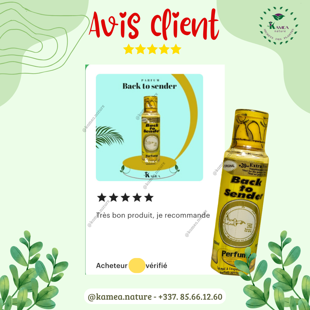Kit spirituel Back to sender - Retour à l'envoyeur - Encens + Savon + Parfum 50ml
