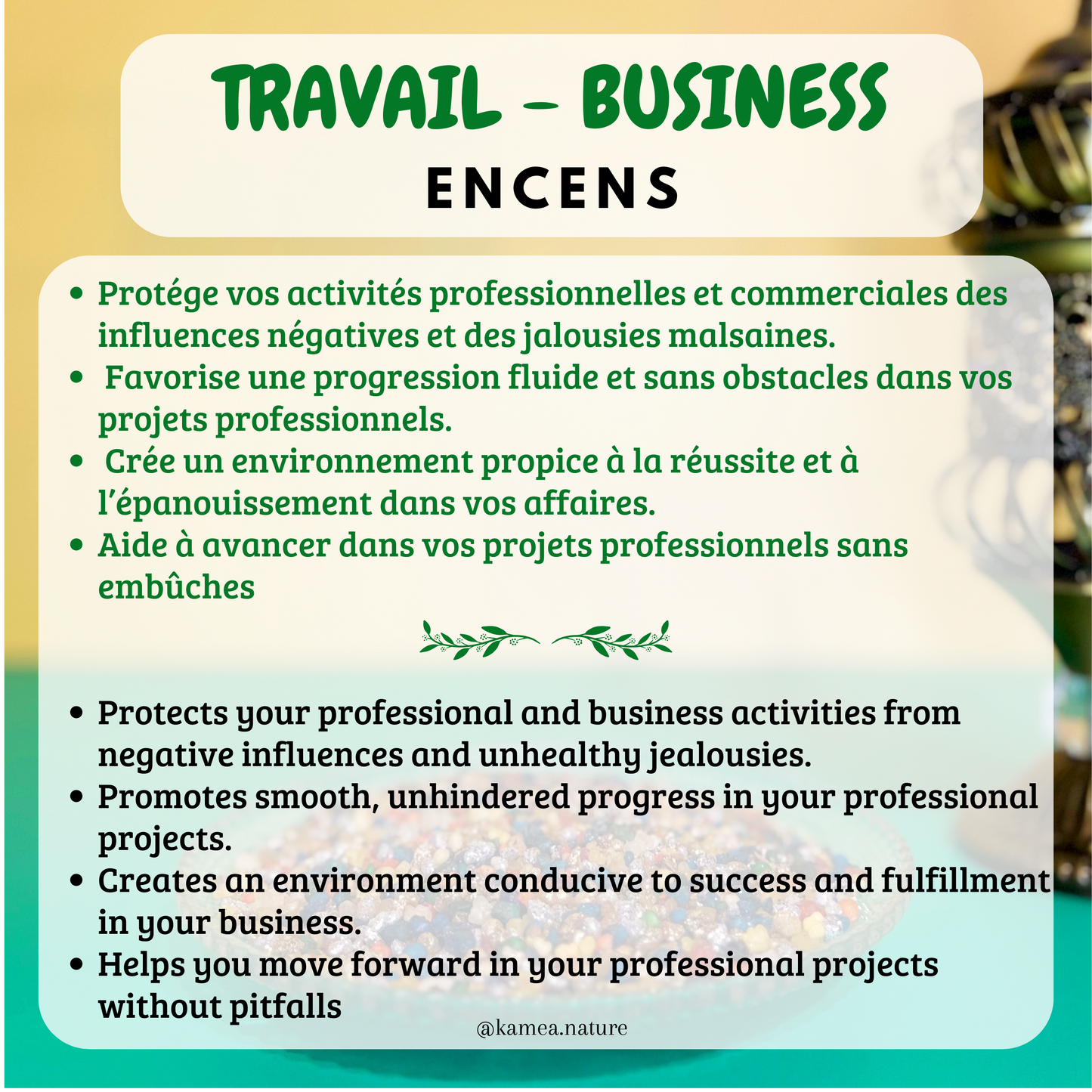 Encens Spécial Travail - Business
