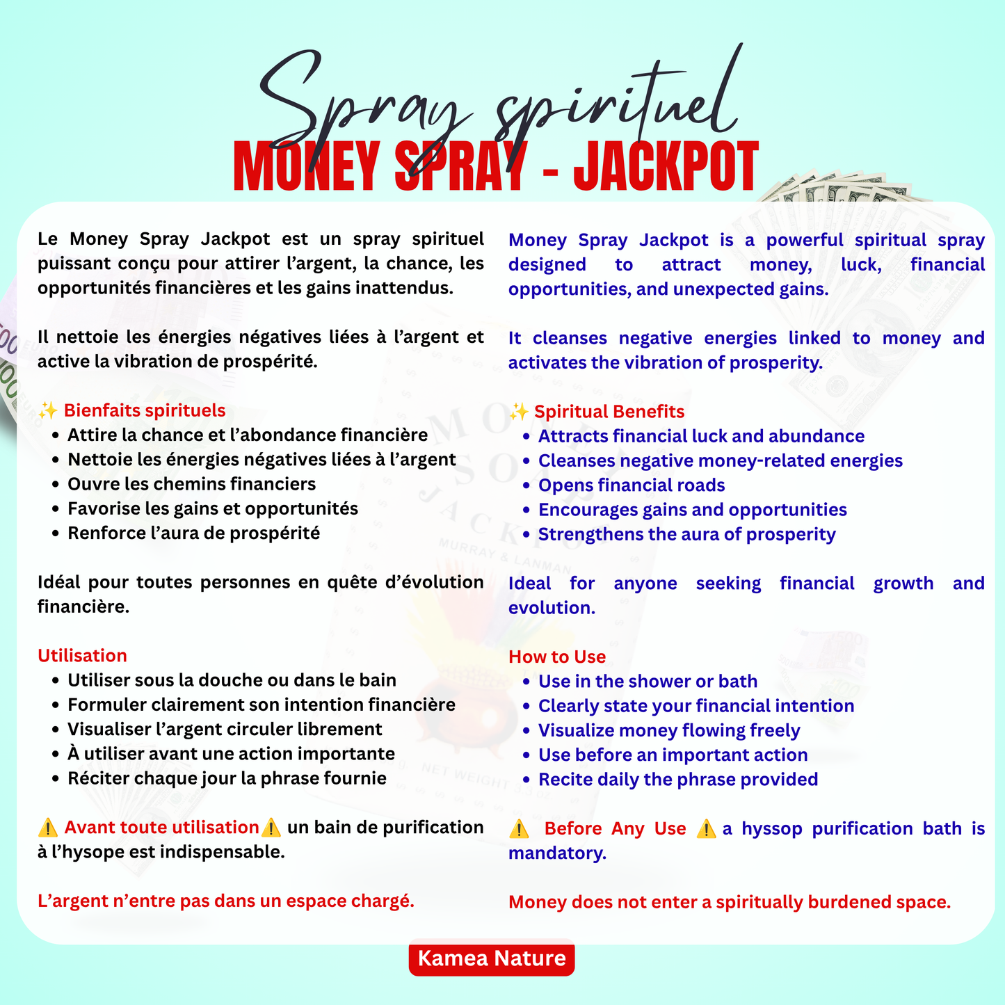 Money Spray Jackpot - Murray & Lanman - Savon pour attirer l’argent