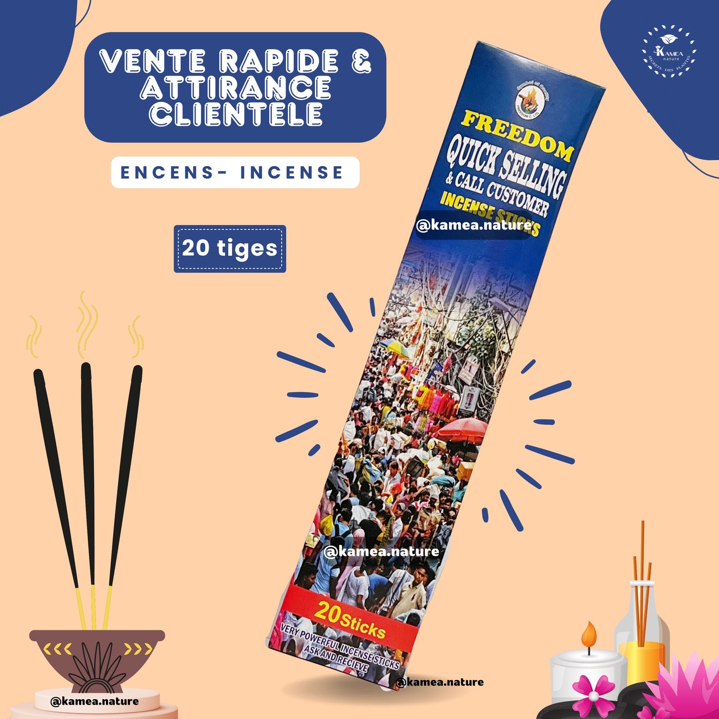 Encens spirituel Vente rapide et attirance clientèle