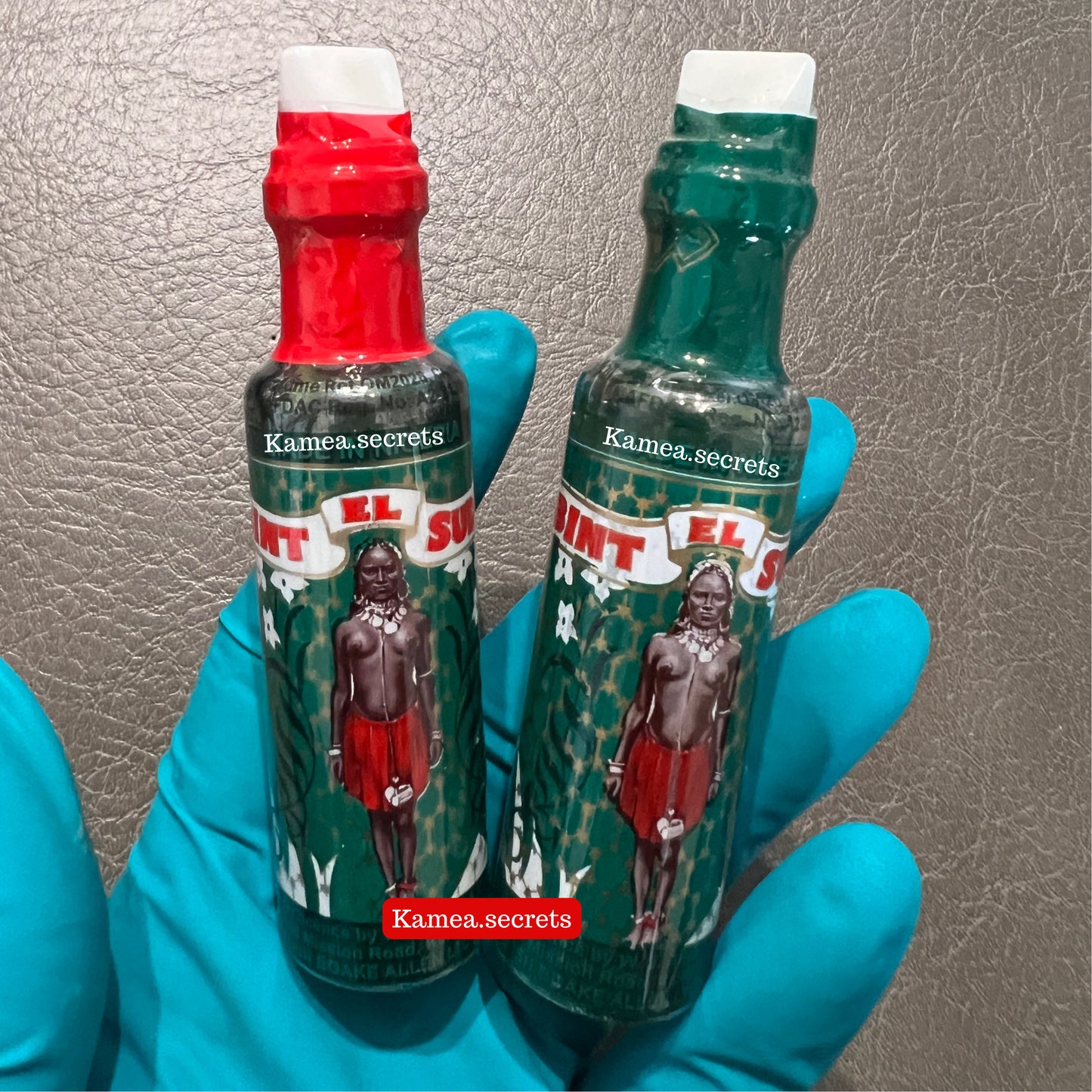 Parfum Bint El Sudan Rouge et Vert - Lot de 2 ORIGINAL - Parfum spirituel bintou - pour rituel 45x2 contenu (12ml*2)