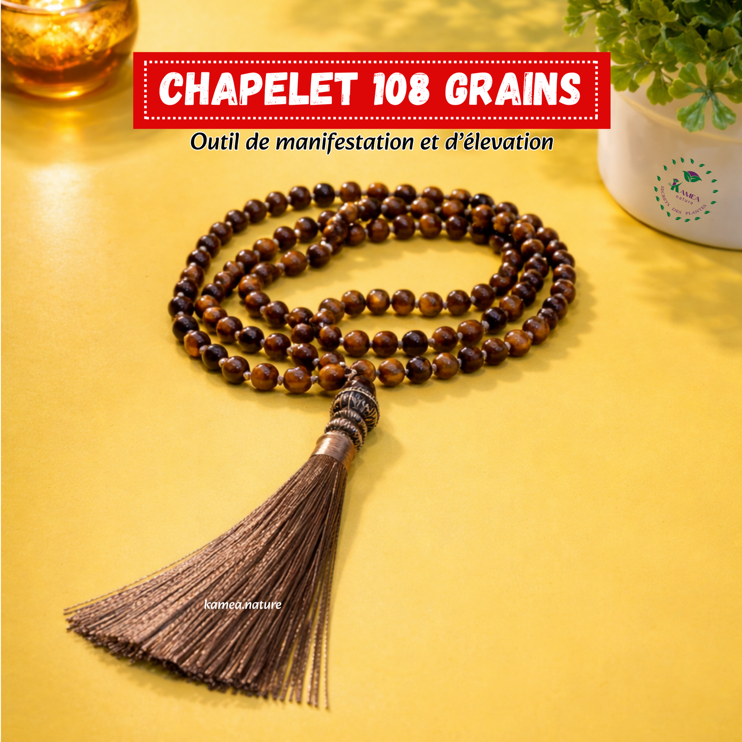 Chapelet 108 grains - Mala - outil de manifestation