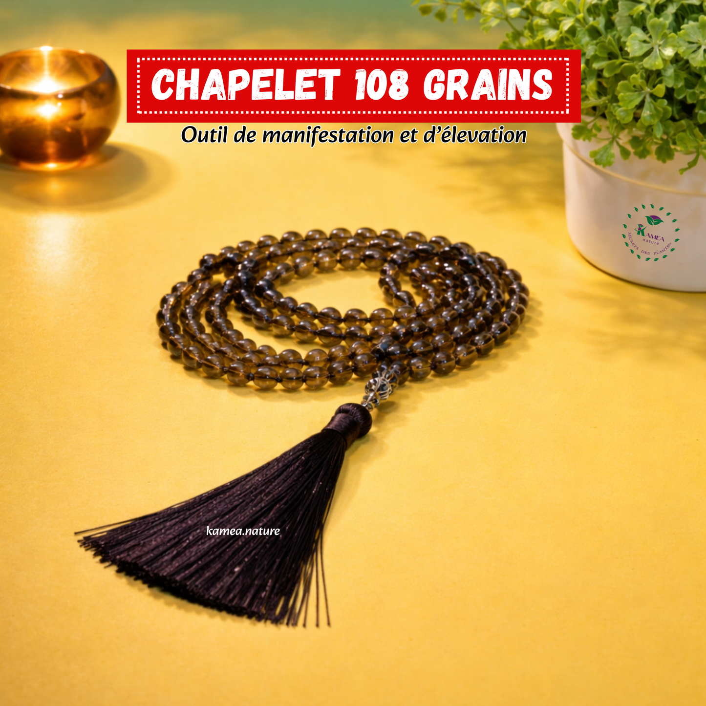 Chapelet 108 grains - Mala - outil de manifestation