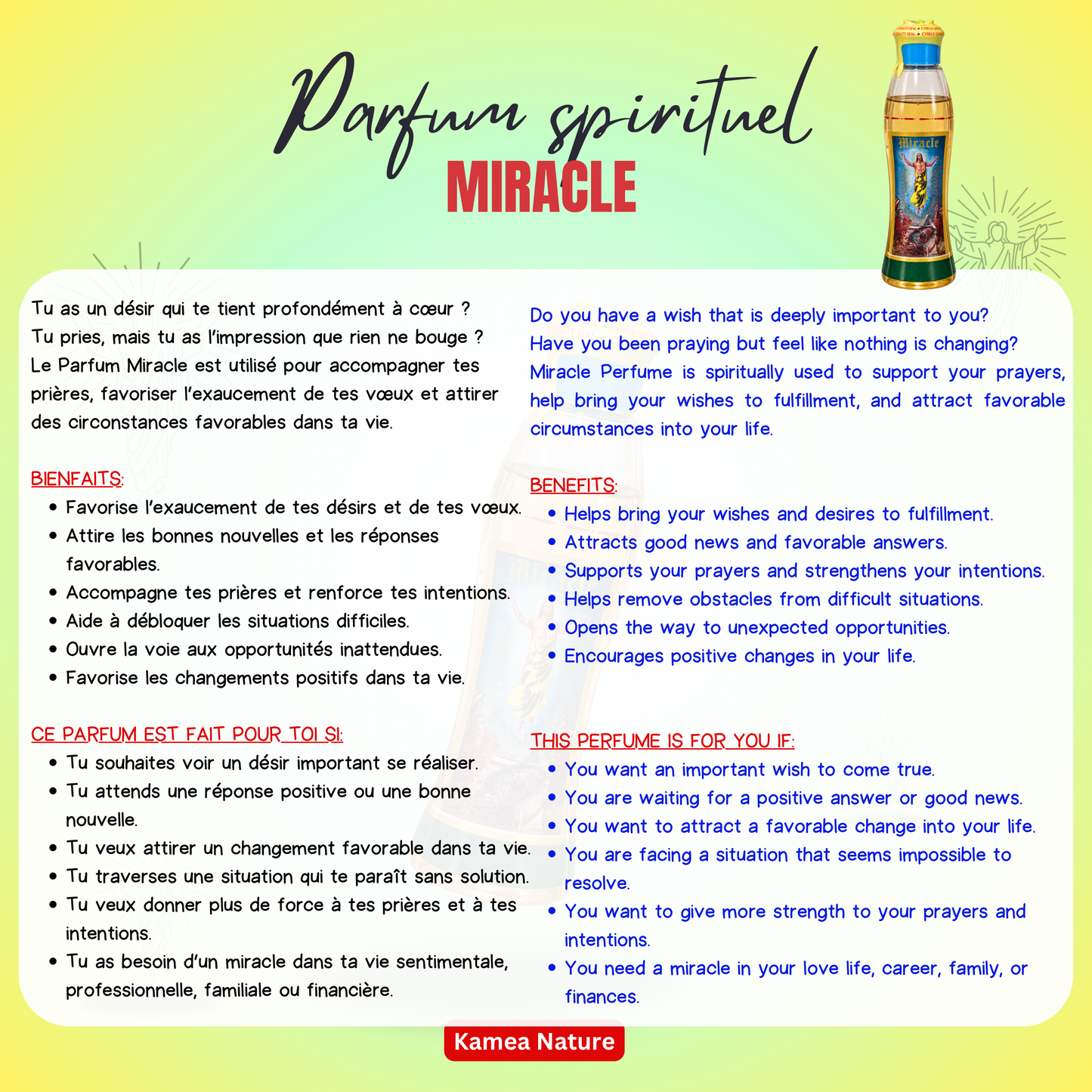 Parfum Spirituel MIRACLE- 50ml