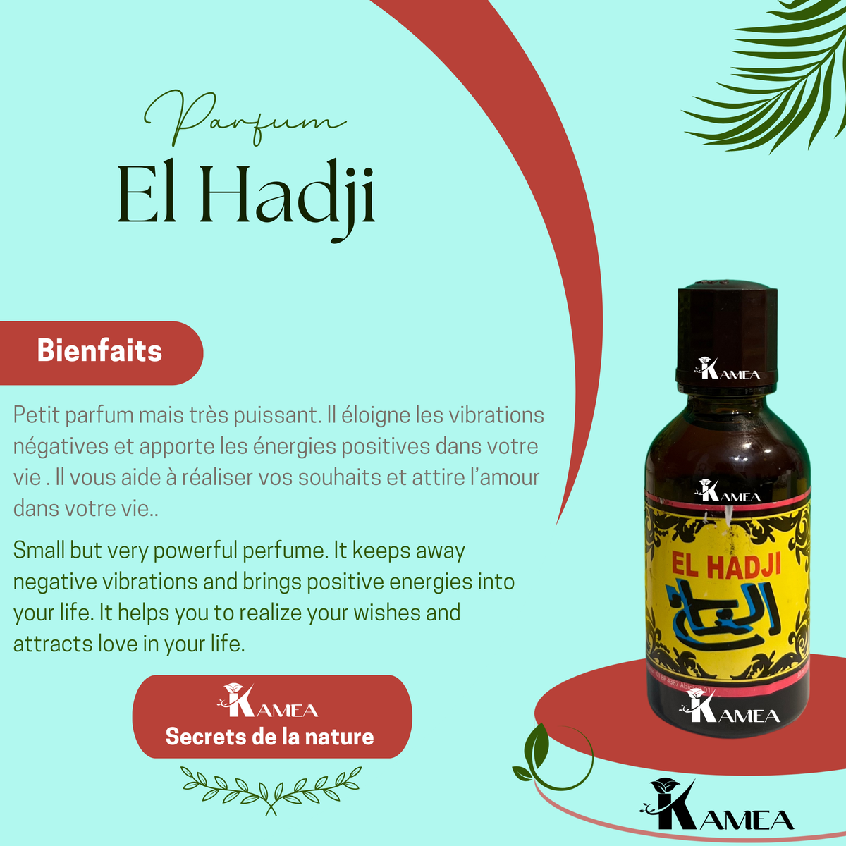 Spiritueller Duft El Hadji – 30 Ml Flakon, Ohne Alkohol & Öl – Für Rituale Und Positive Energie