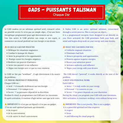 GAD - Puissant Talisman de protection