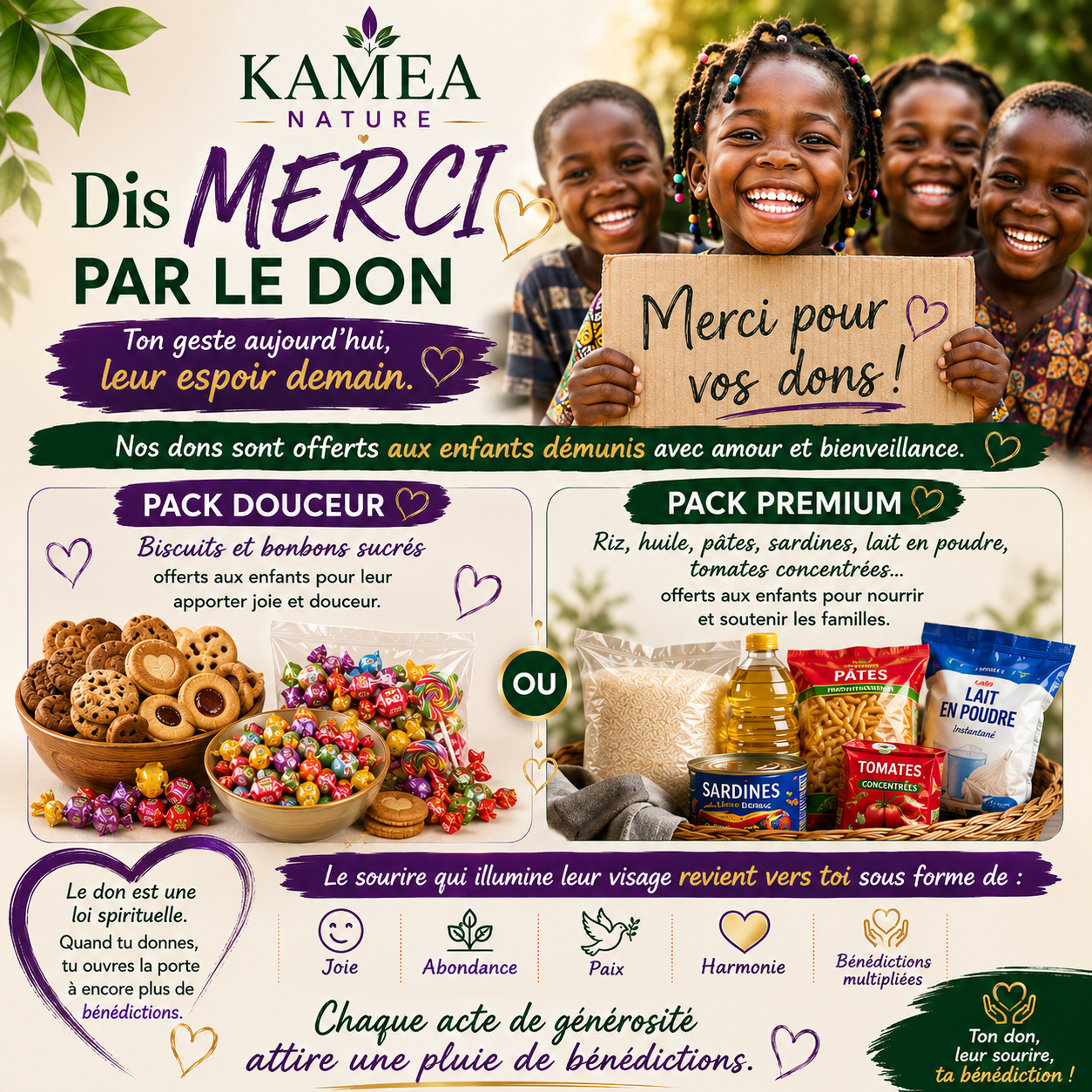 Dis MERCI par le DON