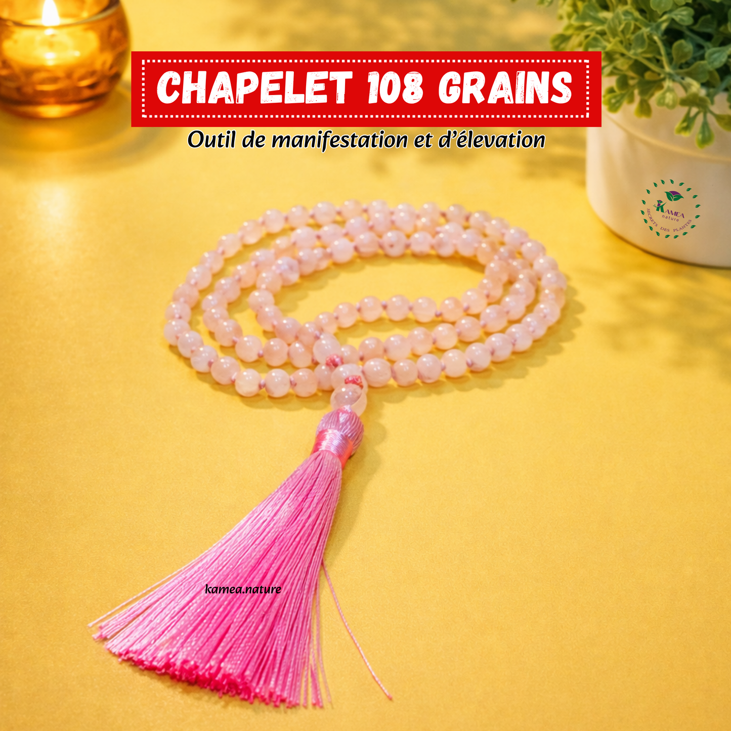 Chapelet 108 grains - Mala - outil de manifestation