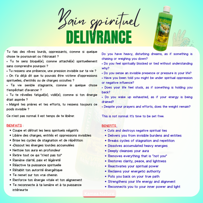 Puissant Bain spirituel de délivrance  - liberation -deblocage - nettoyage - savon de délivrance