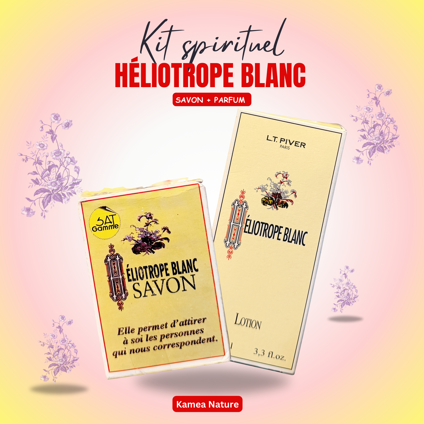 Kit (savon + parfum) spirituel Héliotrope blanc