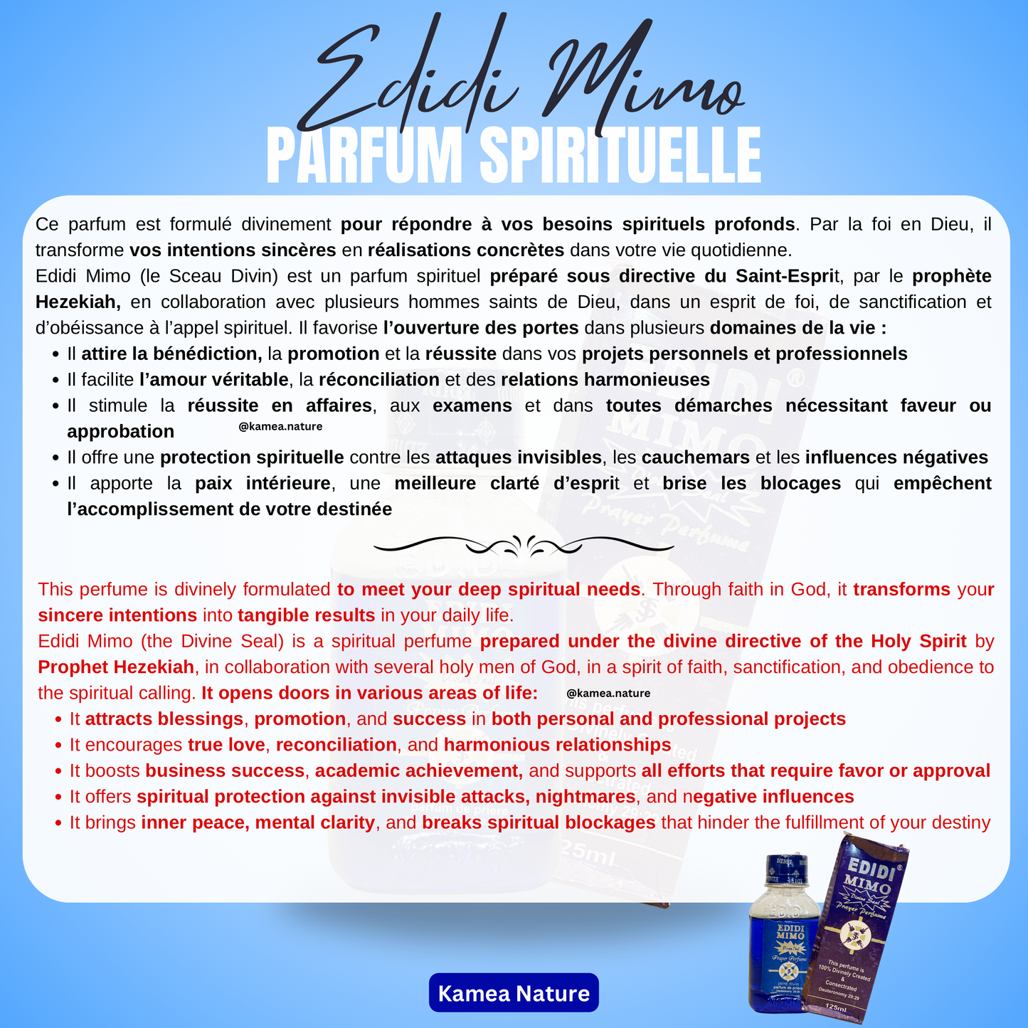 Parfum Edidi Mimo - Parfum qui change ta destinée