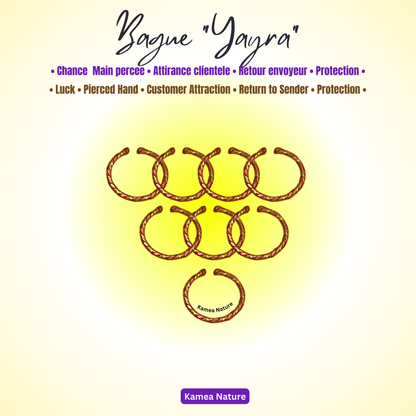 Bague YAYRA - Chance - Main percée - Attirance clientèle - Retour envoyeur - Protection