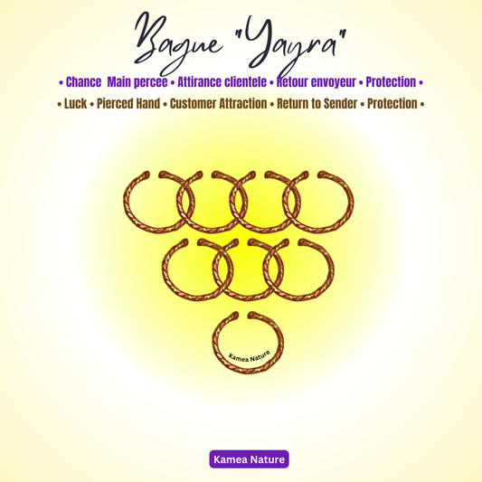 Bague YAYRA - Chance - Main percée - Attirance clientèle - Retour envoyeur - Protection
