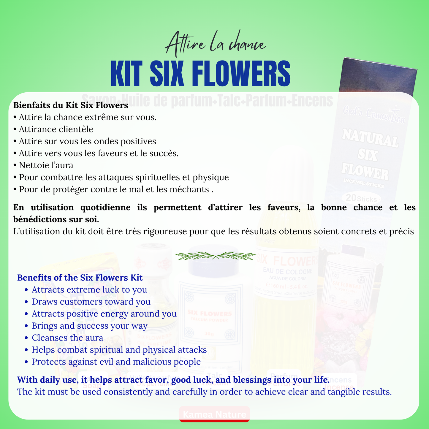 Parfum Six Flowers - Savon spirituel - parfum 6 Fleurs