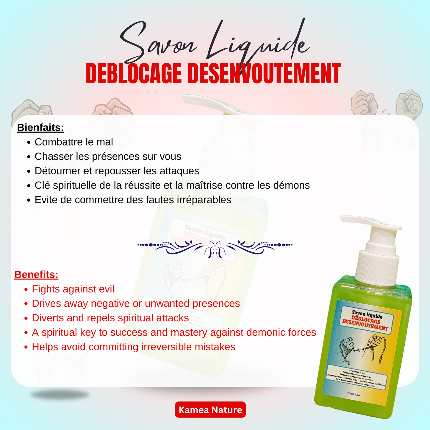 Savon liquide DÉBLOCAGE DÉSENVOUTEMENT- Savon spirituel