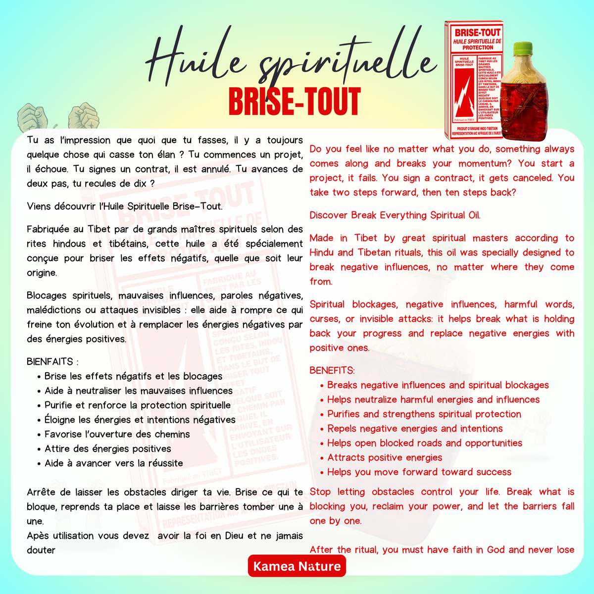 Huile spirituelle BRISE-TOUT