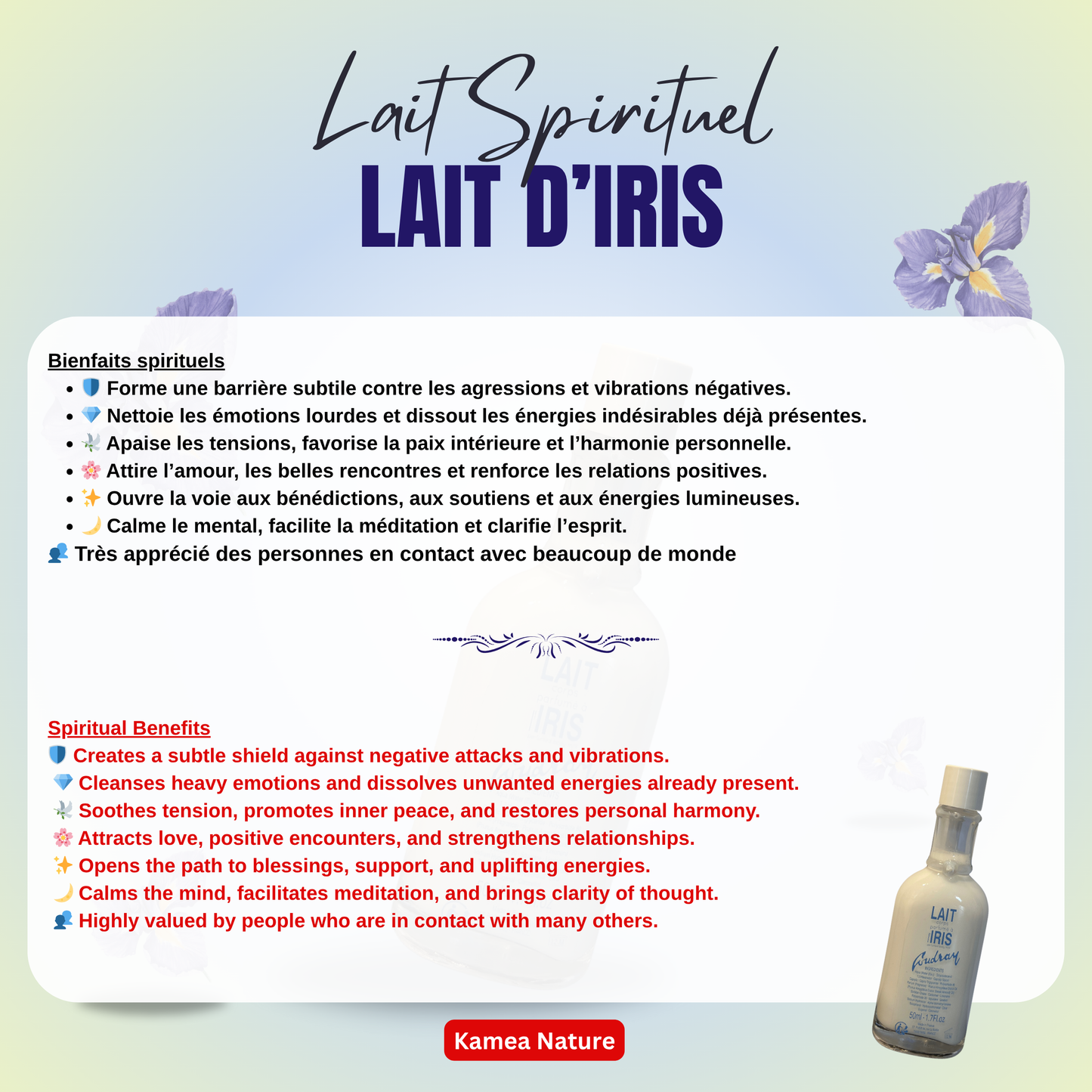 Lait d’IRIS - ORIGINAL -  Lait spirituel