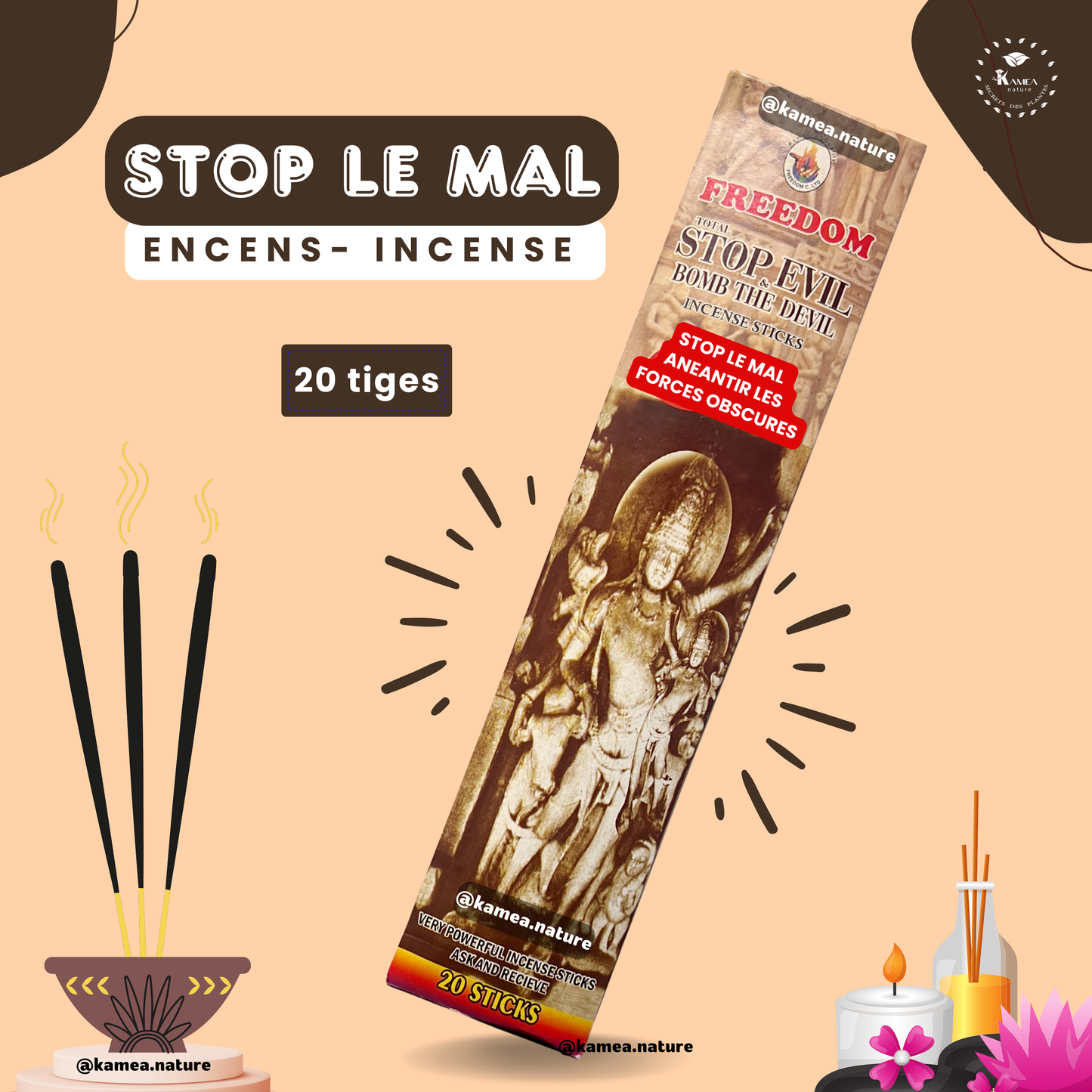 Encens STOP EVIL - BLOQUE LES MAUVAIS ESPRITS